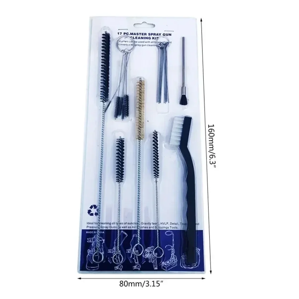 Kit De Nettoyage 19 Pièces Pour Pistolet à Peinture/aérographe - Brosses Et Aiguilles De Précision