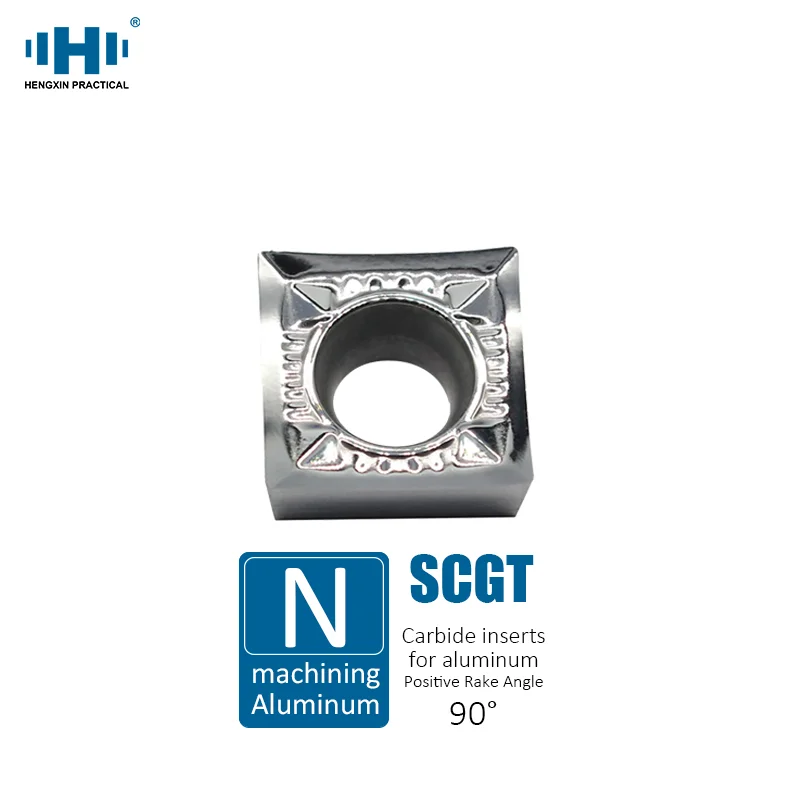 HENGXIN Carbide Insert for Aluminum SCGT 09T302 SCGT 09T304 SCGT 120404 AK External Turning Tool Blade Lathe Parts CNC Cutter