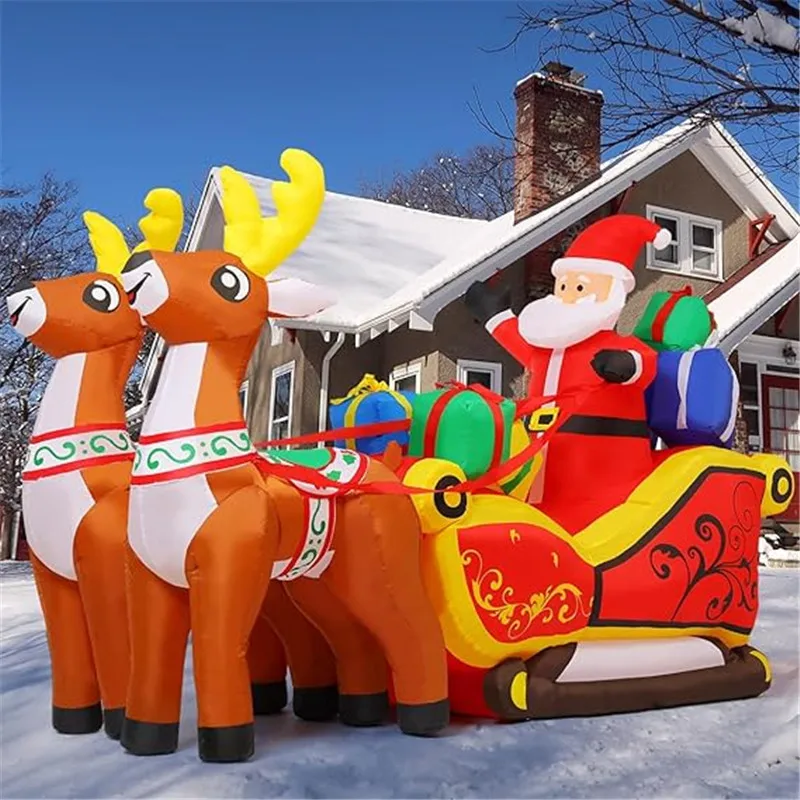 Inflatable Santa Reindeer Sled 3