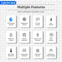 Bluetooth Fingerprint Door Lock TTLock App Code Card Key Touch Screen Smart Door Lock Security Digital Electronic Lock For Home - Image 3
