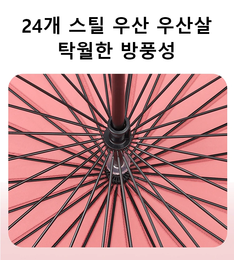24 Bone Long Handle Business Umbrella Automatic Large Car-mounted Long Handle Umbrella Rainstorm Special Straight