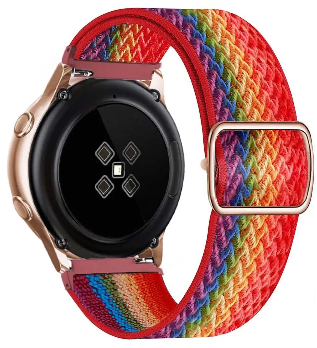 Adjustable Nylon Elastic Smartwatch Band - 20mm/22mm Strap