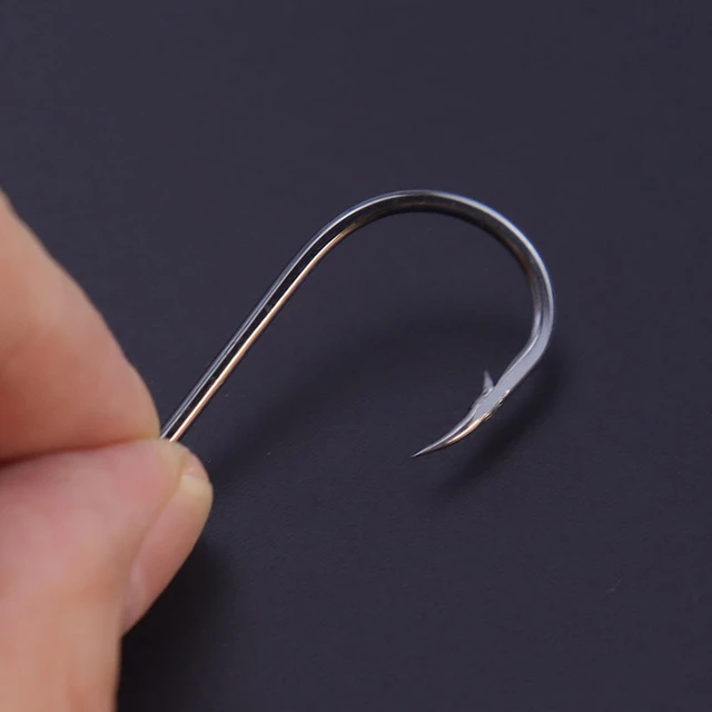 50pcs/lot Fishing Hooks High Carbon Stainless Steel Coating Barbed Sharped  Circle Eyed Fishhooks For Sea River Fishing - AliExpress