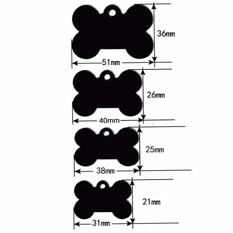 Commercio All'ingrosso 100 Pezzi Etichetta Per Cani In Osso Di Alluminio Etichetta Personalizzata Personalizzata Nome Gatto Etichette Identificative Per Cani Da Compagnia Targhette Identificative Per Cani Personalizzati - Foto 3