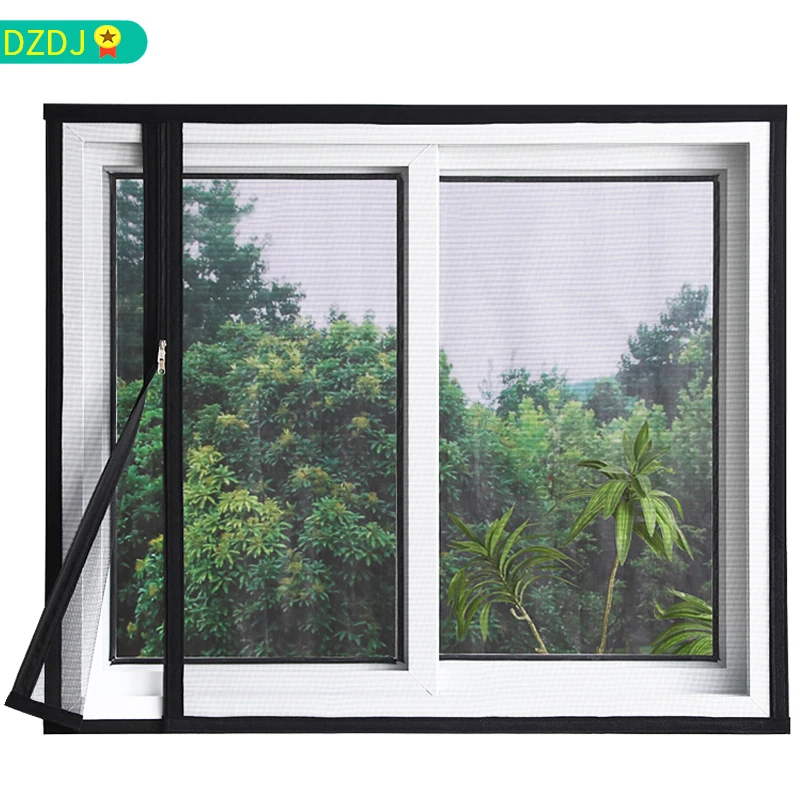Custom size，household，Self-adhesive zipper mosquito net, mosquito net for window screen，Summer, mesh，gauze，Mosquito net，washable