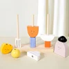 Montessori 3D Wooden Creative Character Bead Blocks Toys Set Shape Matching Puzzle Game Early Educational Toys Gift For Children 4