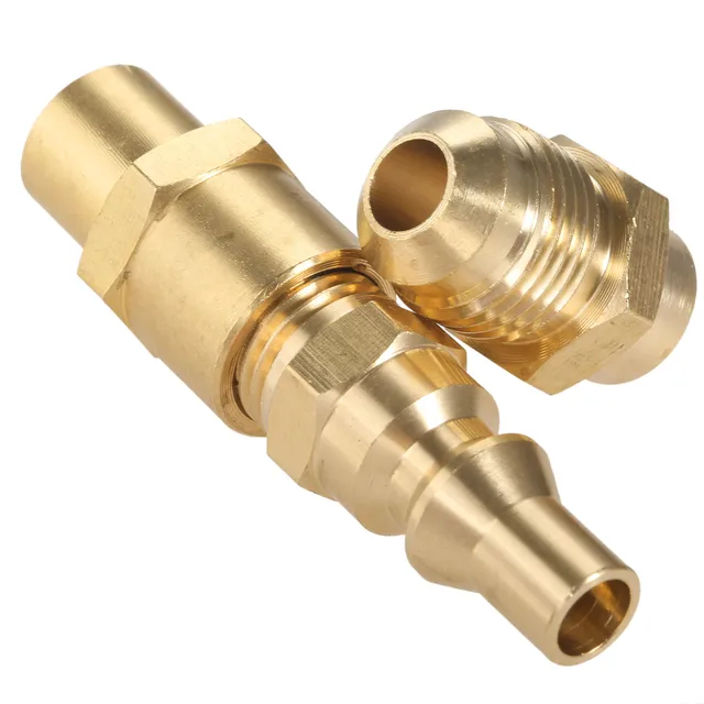 2Pcs 1/8 "Fnpt X 1/4" Férfi Propán Gyors Leválasztási Konverziós Adapter A Weber Q 100, 1000, 200, 2000, 1200 Gas Grill Camperhez - Image 2