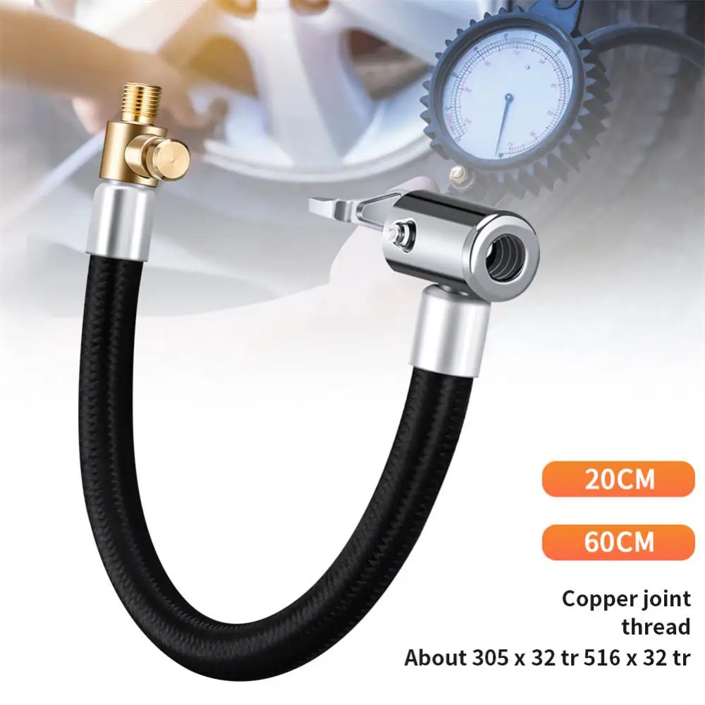 

Car Tire Air Inflator Hose Inflatable Pump Extension Tube Adapter Twist Tyre Air Connection Locking Air Chuck Bike Motorcycle