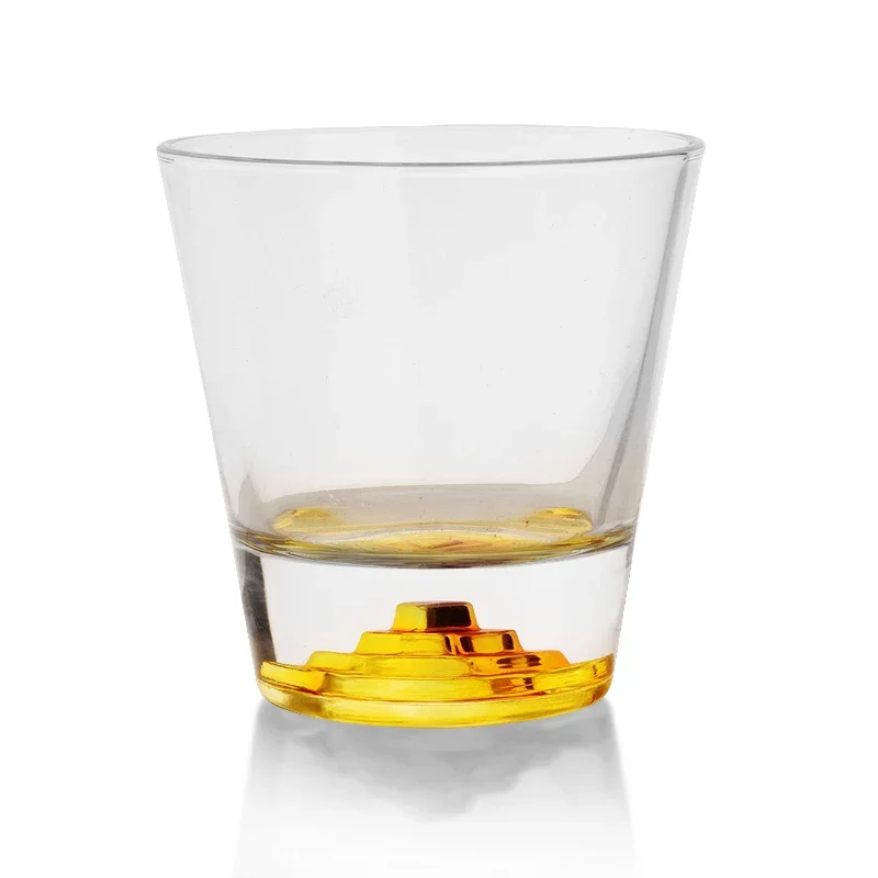 Creative Sakura Mount Fuji Glass Mug Double-Bottom Wineglass for Cold Drinks Juice and Milk Glassware New Drinkware Design