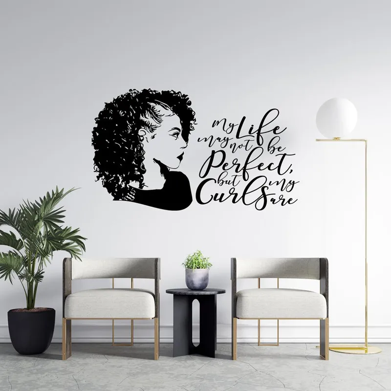 Vinyl Wall Decal African Girl Head Hairstyle Native Black Woman Dreadlocks Stickers Large Decor (2071ig) Black Vinyl Wall Decal Abstract African Woman Hairstyle Black Girl