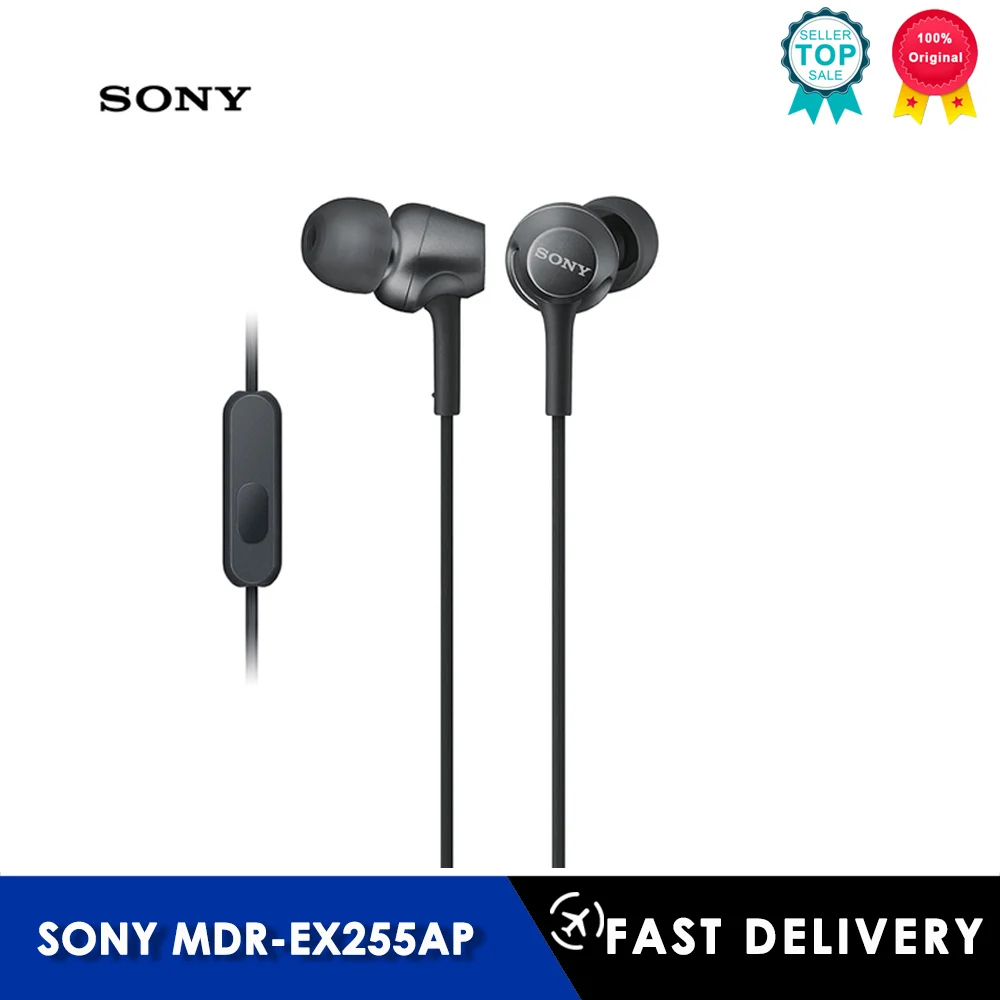 Sony MDR-EX255AP In-ear Headset Wired Microphone Computer Noise Reduction  for Xiaomi IPhone