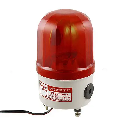 

DC 24V Industrial Buzzer Sound Red LED Rotating Flashing Signal Tower Lamp