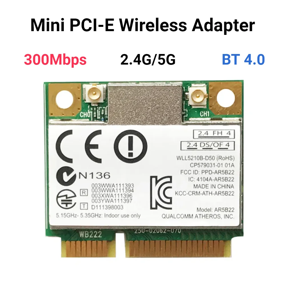 2.4G/5GMiniPCI-EWirelessAdapter300MBluetoothWiFiNetworkCardforLaptop-AliExpress