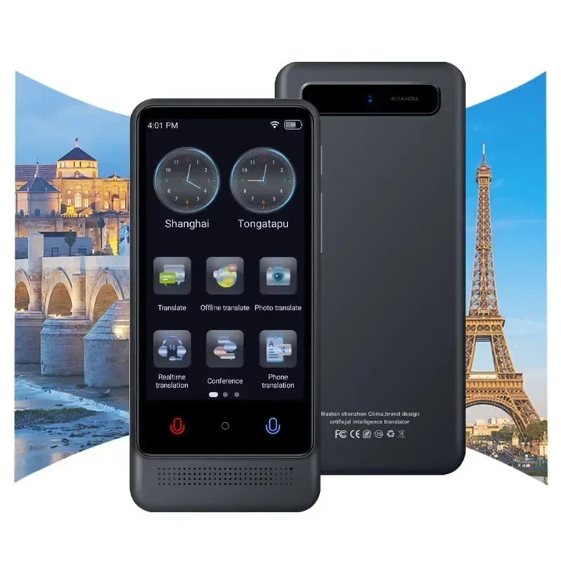 Portable Offline Cantonese M12 Translator 137 Languages Camera Text Voice Device Real-Time Smart Voice Photo Translation Machine