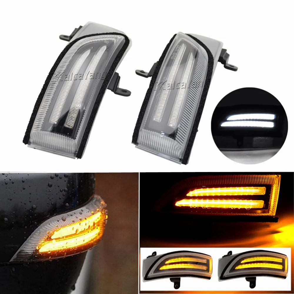 

Dynamic Flash LED Side Mirror White DRL Amber Turn Signal Light For Subaru WRX STI Outback Legacy Impreza Forester Crosstrek XV