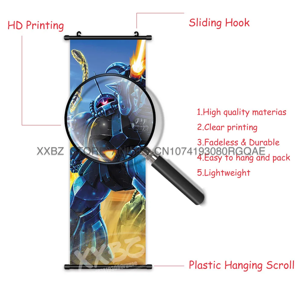Anime Gundam Scrolls Wall Art - Mobile Suit Freedom & Destiny Hanging Decor Poster