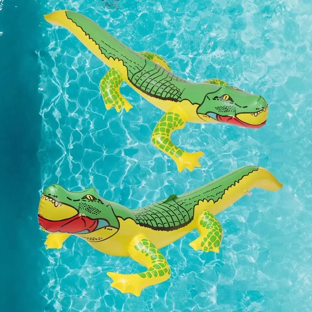 2pcs PVC Inflatable Crocodile Game Alligator Balloon Floating Playing Inflatable Floating Water Toys Crocodile Funny