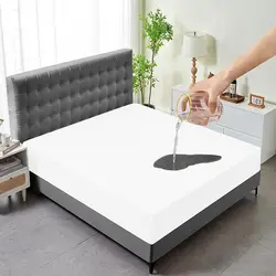 Waterproof Mattress Protector: Ultra-Soft, Breathable, and Protective Bedding Cover - 90x200x30cm (WHITE)