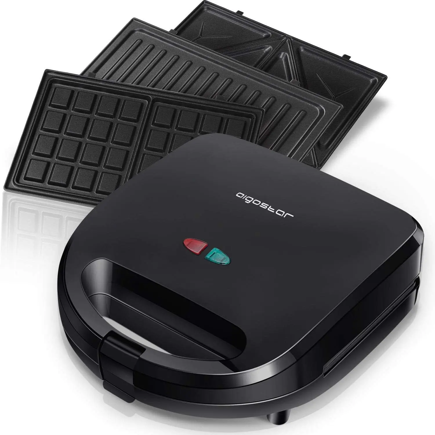 Sandwich Maker 3 in 1, Waffle Make with Removable Plate, Electric Press Grill, Sandwich Toaster with Detachable