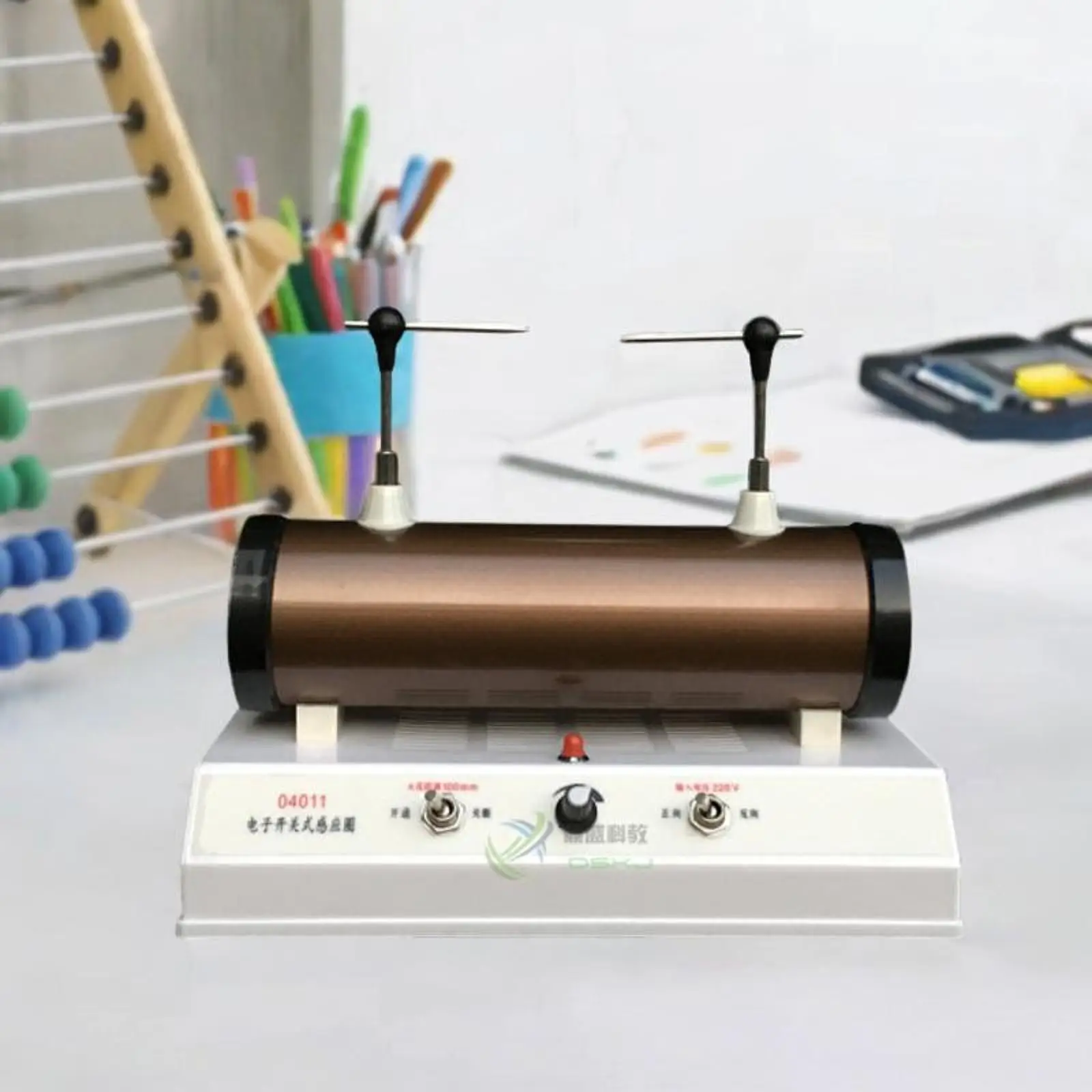 Switch-type Electron Induction Coil Kit Spark Discharge Demonstrator for Spectral Tubes Physical & Chemical Experiments Lab