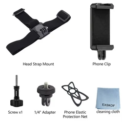 All - in - One 6pcs Action Camera Kit with Head Strap, Chest Strap, and Adjustable Mount for Enhanced Stability and Versatility