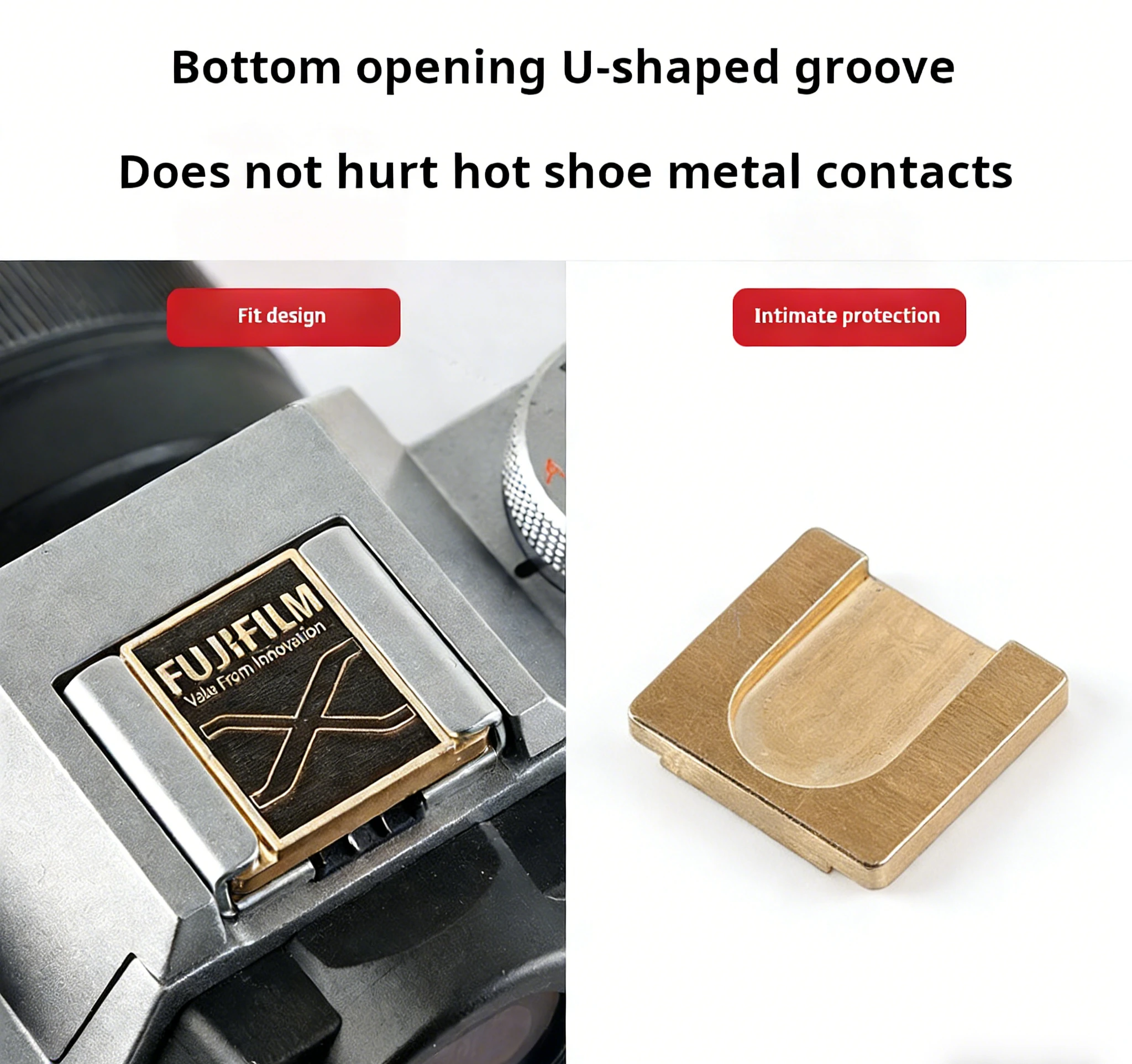 카메라 핫슈 커버 후지 xt4 xt5 마이크로 싱글 셔터 버튼 캐논 카메라 핫슈 장식 커버 황동 조각에 적합