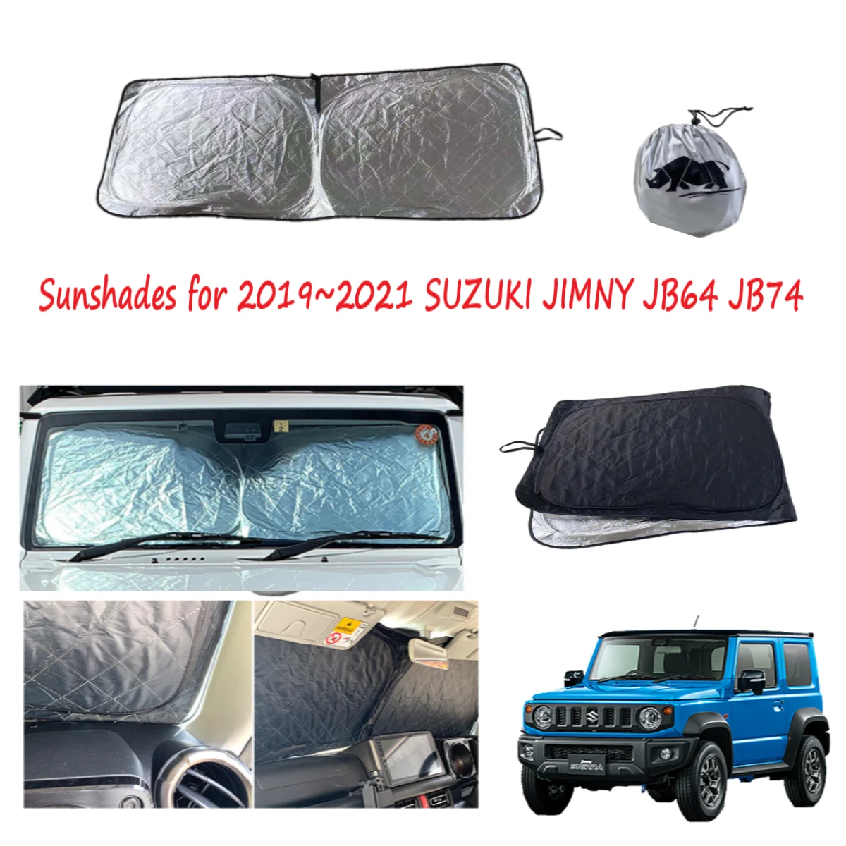 

Портативный солнцезащитный козырек для SUZUKI Jimny JB64 JB74 2019 ~ 2021, универсальные автомобильные принадлежности, солнцезащитный козырек, устойчивые к излучению