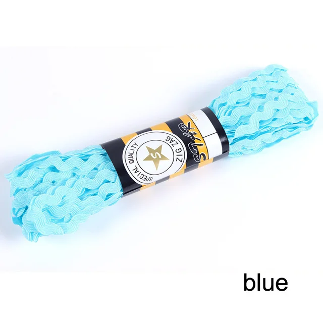 15 Yards/Los Mehrfarbiges Terylene-Band 8mm Ric-Rac Zickzack-Spitzenband für Patchwork-Handwerk und Dekoration – Detail 7
