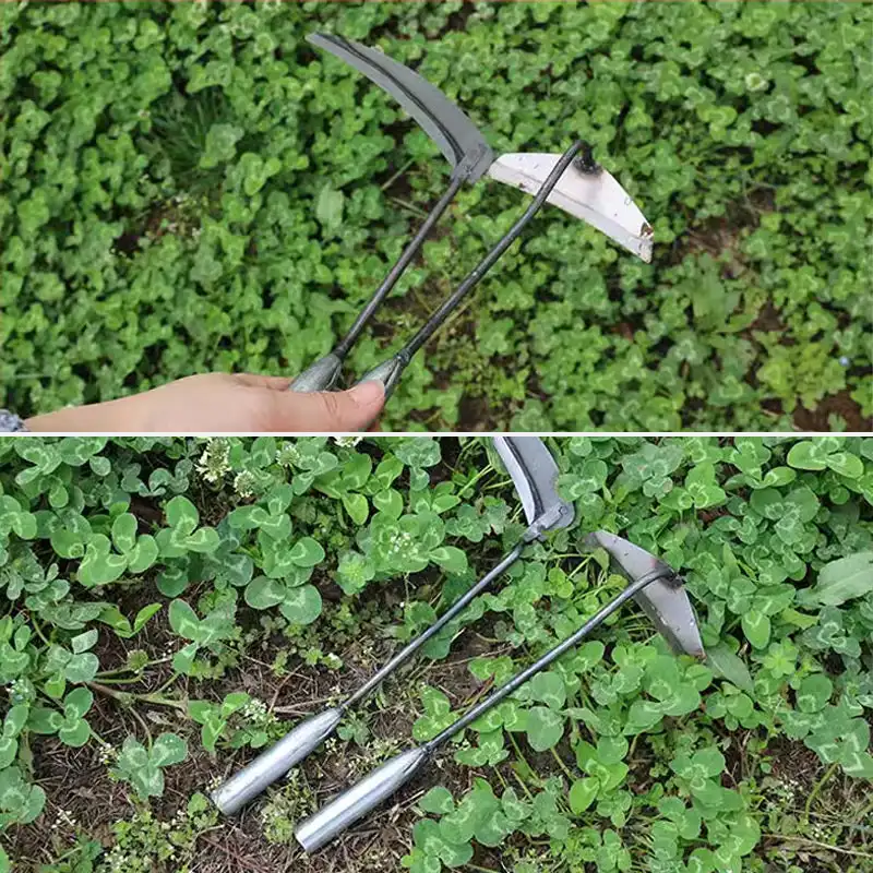 Garden Tools Weeding Hoe Sickle Set Reaping Hook Scythe Jembe Cutting Mowing Grass Leek Wheat Corn Stalk Horticultural Tools