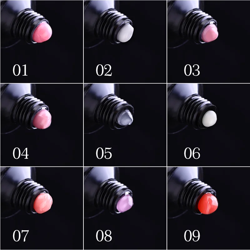 PinPai 폴리 익스텐션 젤 세트 네일 아트 폴리젤 키트 5 개, 프랜치 클리어 화이트 컬러 네일 UV 젤 팁 폼 아크릴 네일 젤 슬라이스 브러쉬 키트