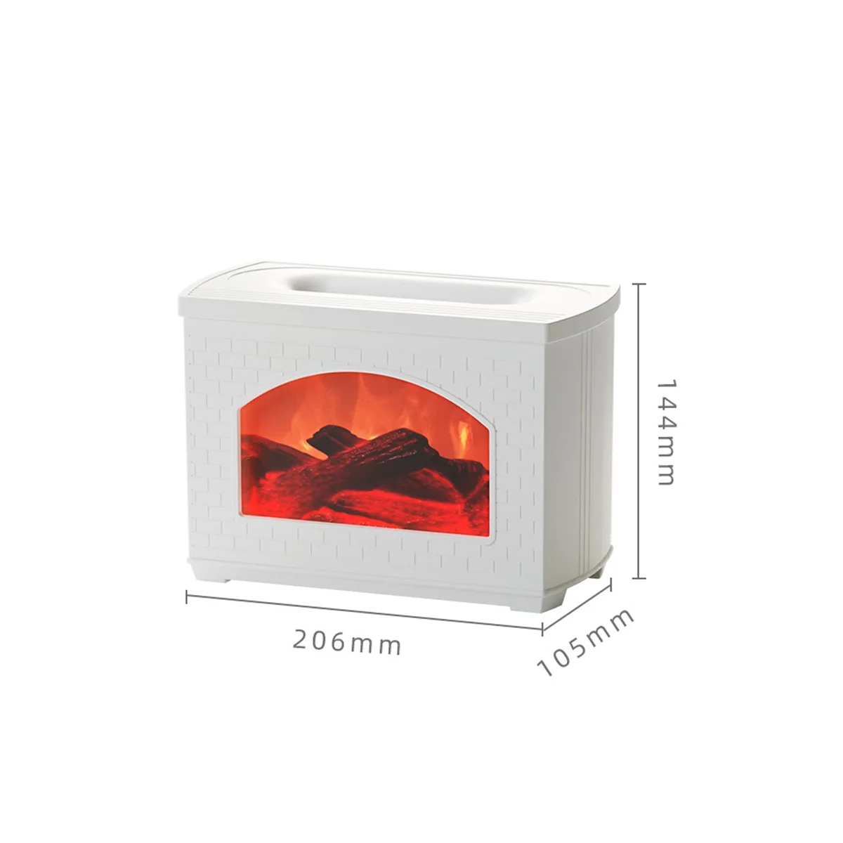 

Simulated Lighting Effect Atomizing Fireplace Humidifier Automatic Fragrance Sprayer Household Machine Decor,Grey