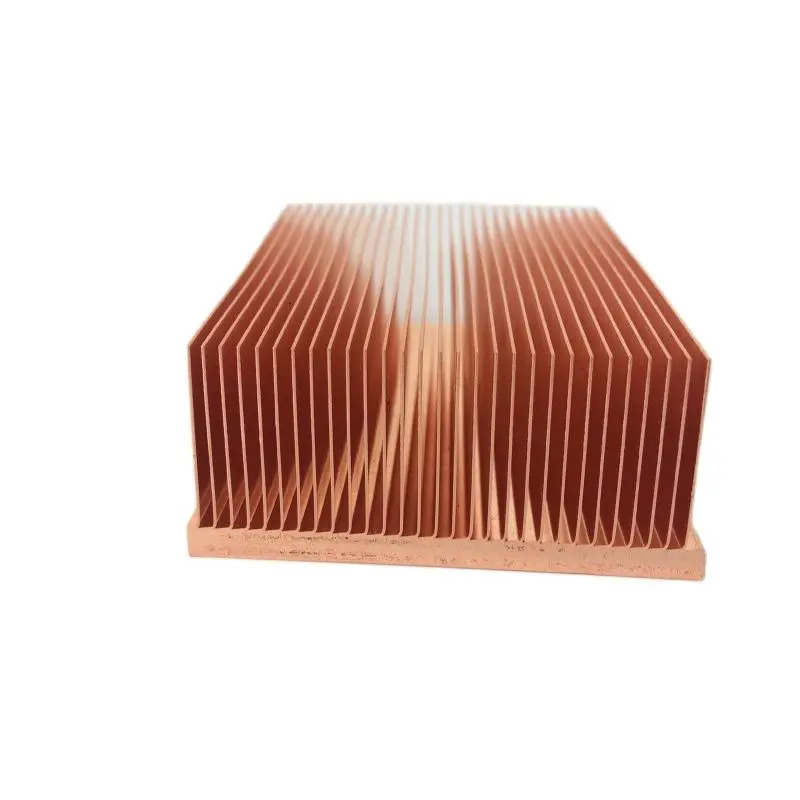 Dissipador de Calor Faça Você Mesmo Pure Copper Skiing Fin Radiador Dissipador de Calor Chip Eletrônico Amplificador de Potência Refrigerador Puro 80x80x20 mm - Imagem 4