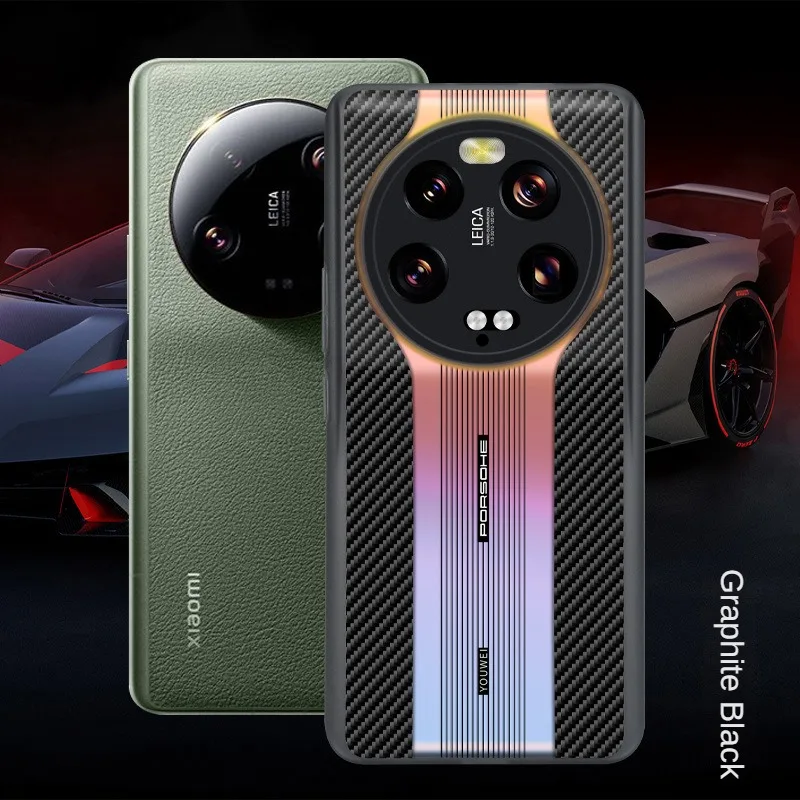 For Xiaomi 13 Ultra Case New Carbon Fiber Precision Hole Lens Full Package Laser Gradient Ultra-thin for Xiaomi 13 Pro Case