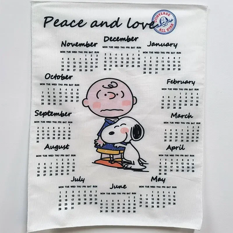 2026 カレンダースヌーピータペストリー装飾布寝室かわいい小さな