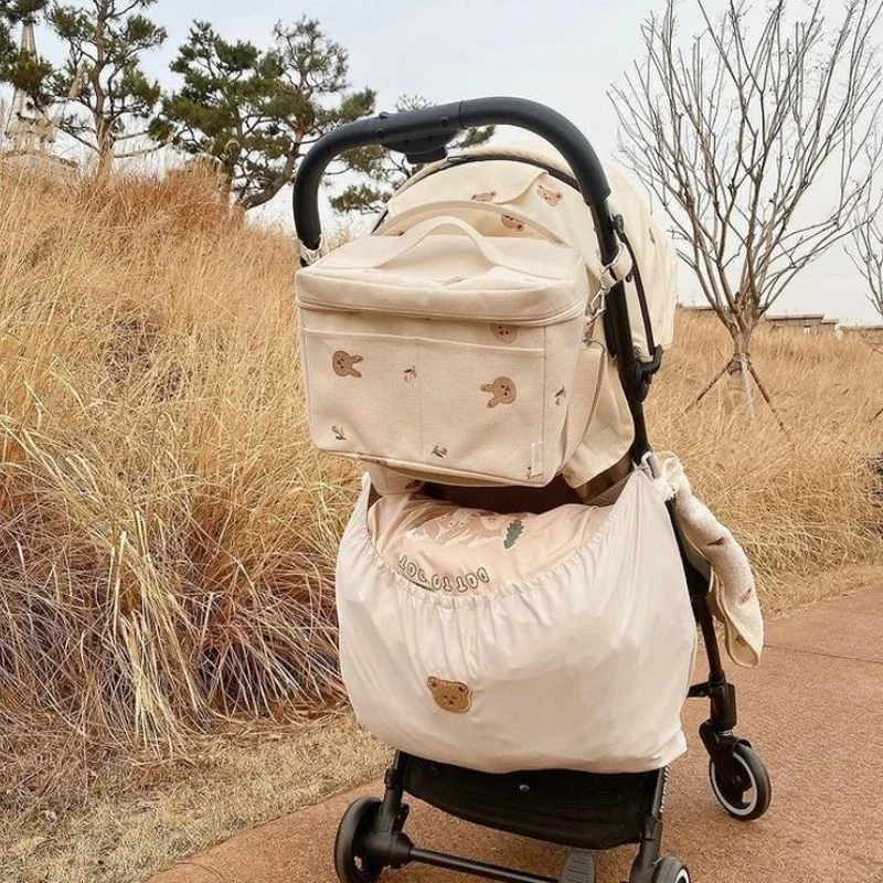 Reusable Baby Diaper Bag Bedside Nappy Organizer Toys Diapers Pouch baby Items Storage Outdoor Travel Stroller Hanging Bag - 4