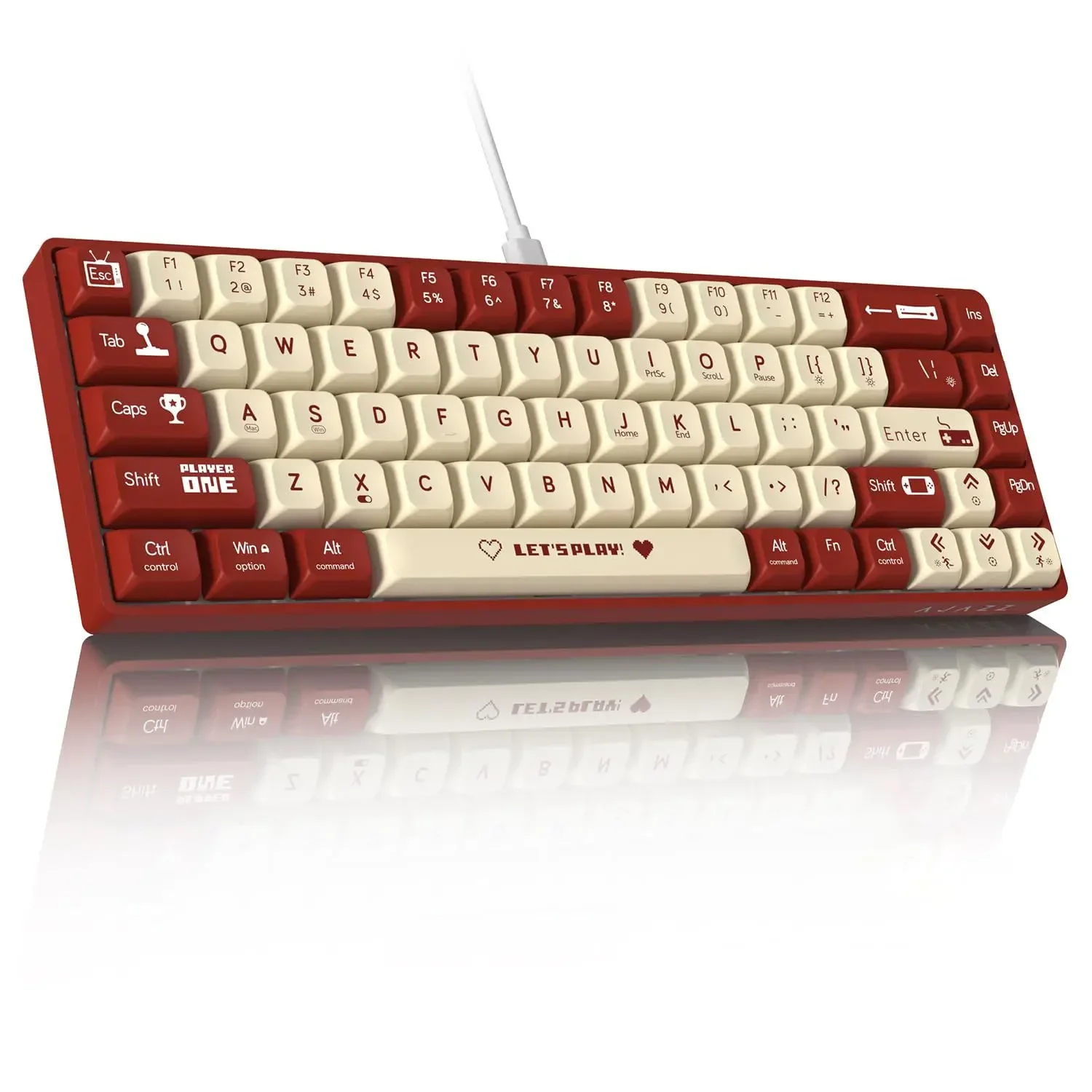 Ak680 Wired Mechanical keyboard 68-key Hot-swappable gaming Mechanical keyboard Mixed color lighting gaming