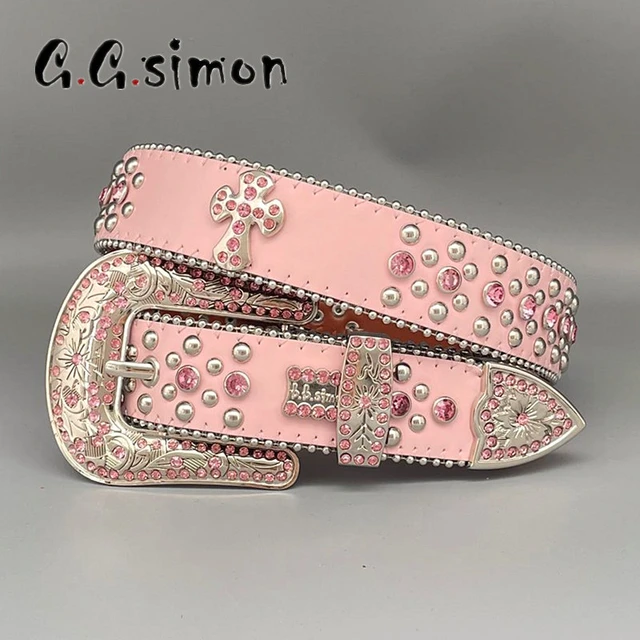 Popular Luxury Crystal Diamond Studded Rhinestone Belts Western