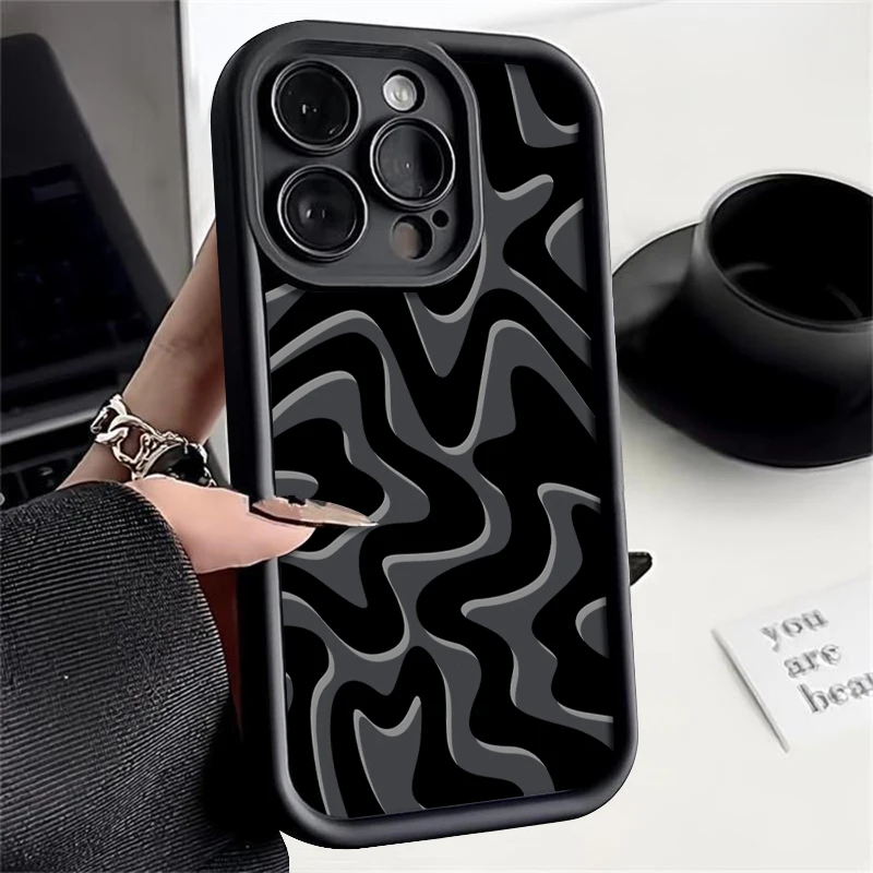 Striped Silicone Shockproof Candy Color Phone Case