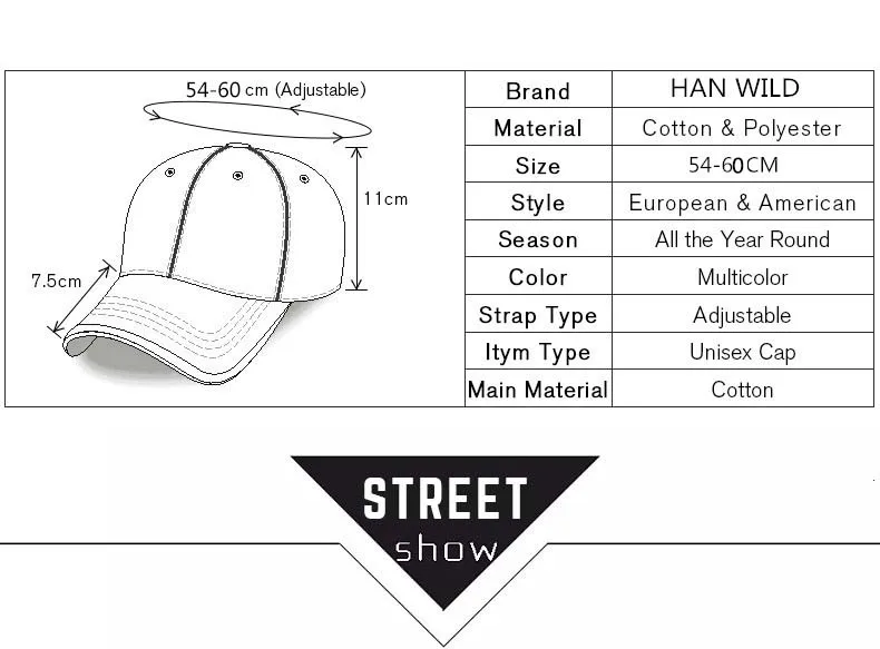 Baseball Caps Casquette Hats Tactical Cap Mens Baseball Cap Snapback Caps Casquette Homme Pattern Trucker Bone Masculino 56-60cm