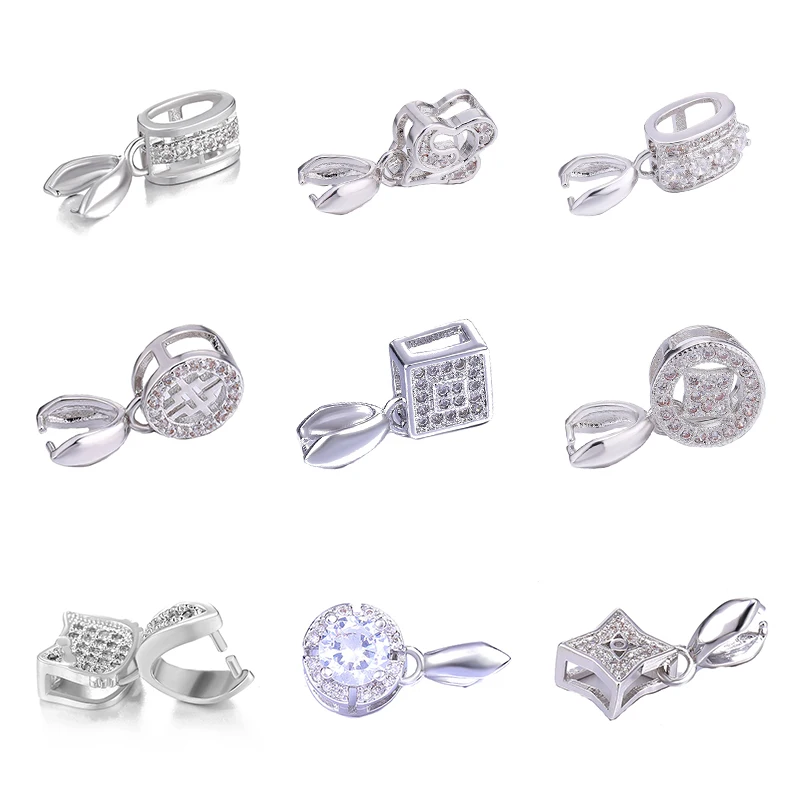 Elegant DIY Jewelry Pinch Clamp Clip Bails for Crafting Earrings and Necklaces