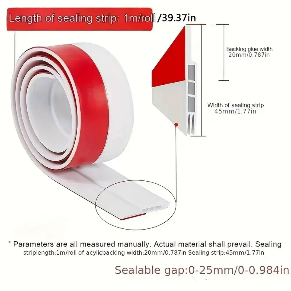 NEW Door Draft Stopper Under Door Sealing Weather Strip Bottom Draught Excluder Tape Protector For Home Soundproof