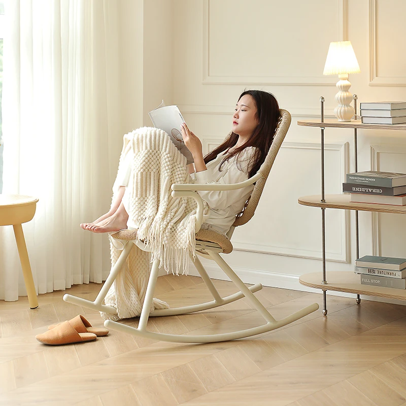 

Rocking Chair Recliner Home Balcony Lazy Leisure Chair Indoor Nap Chair