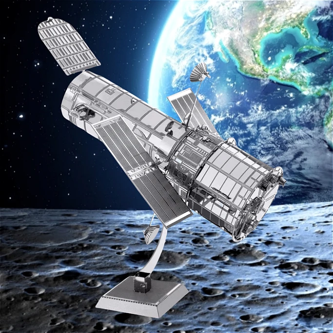 Hubble Space Telescope Heme Decor Assemble 3D Metal Figurine Puzzle DIY High Difficulty Hand-assembled Model Desk Decoration