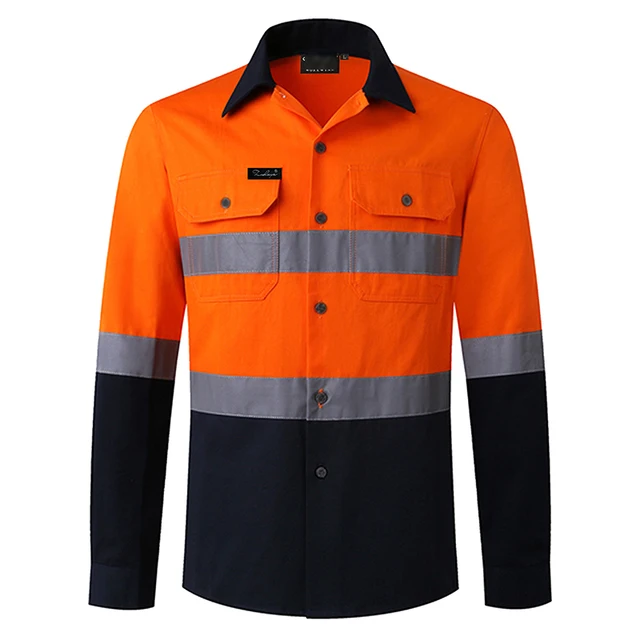 ProGuard Hi-Vis Reflective Long Sleeve Work Polo