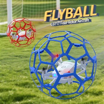Concorso di calcio per bambini, drone da calcio a tazza cava sferica, scienza e istruzione, quadricottero, giocattolo regalo per le vacanze