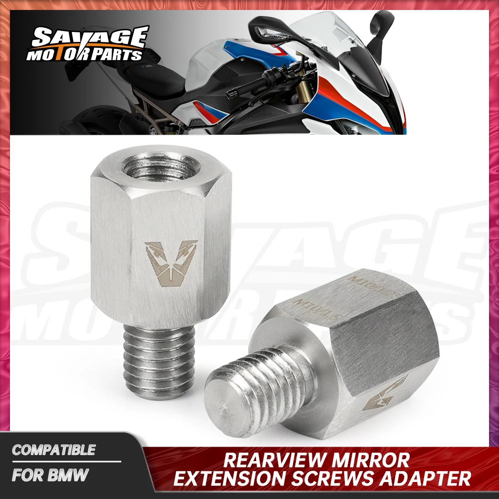 

For BMW Universal Motorcycle Rearview Mirror Extension Screws Adapter Motocross Part Off-Road Motorbike Rear Mirrors Joint Bolt