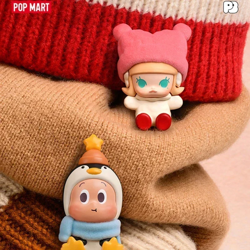 POP MART POPBEAN 플러피 코지 시리즈 미니 인형 블라인드 박스 귀여운 미스터리 피규어 장식품 홈 데스크탑 장