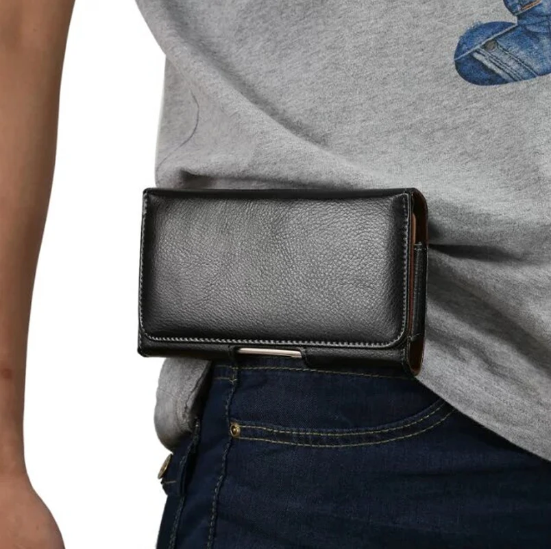 Universal Genuine Leather Belt Holster Case and Waist Bag