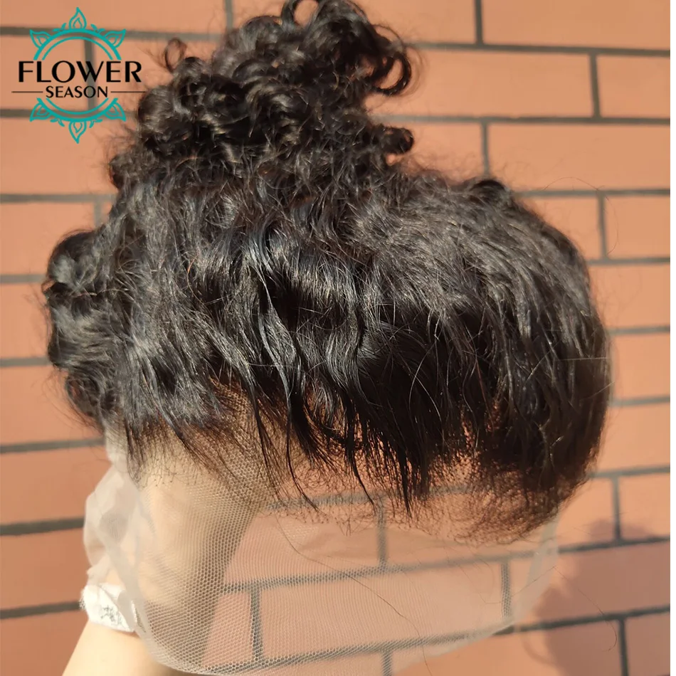 

360 Lace Frontal Wigs Curly Human Hair Wig Brazilian Remy Transparent 360 Lace Front Wig with baby hair Loose Curly Wig 180%