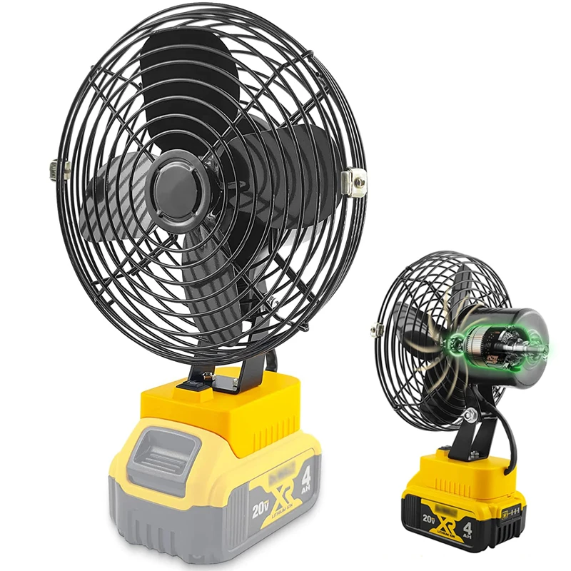 Cordless Jobsite Fan For Dewalt 20V MAX Li-Ion Battery For Camping